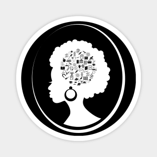 Science on the Afro (Light Design) Magnet